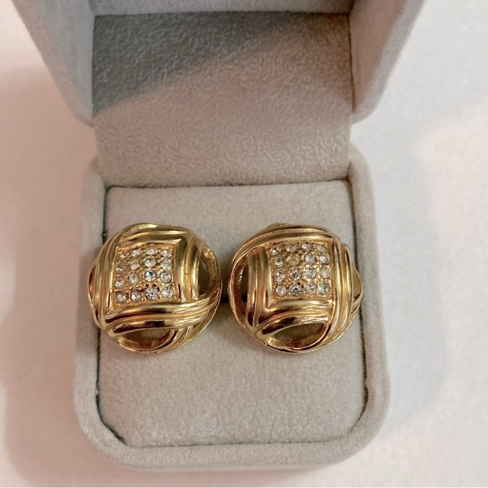 Dior Gold and Silver Stud Earrings